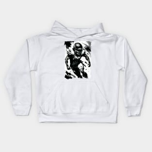 ✪ NFL ✪ Football Player Portrait ☛ Abstract Vector Splatter Art Illustration Kids Hoodie